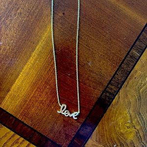 Beautiful, gold plated, silver necklace “Love”